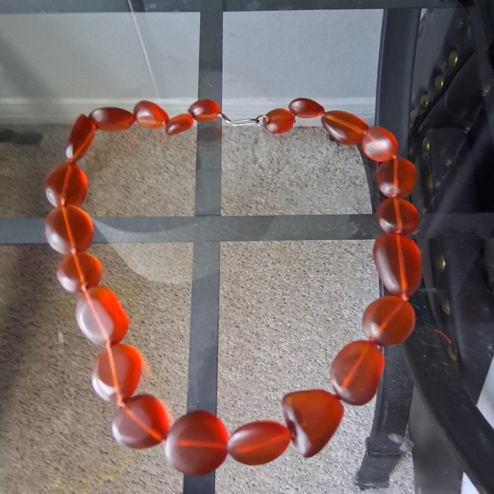 Dinosaur Designs Red Necklace Bold Jewelry